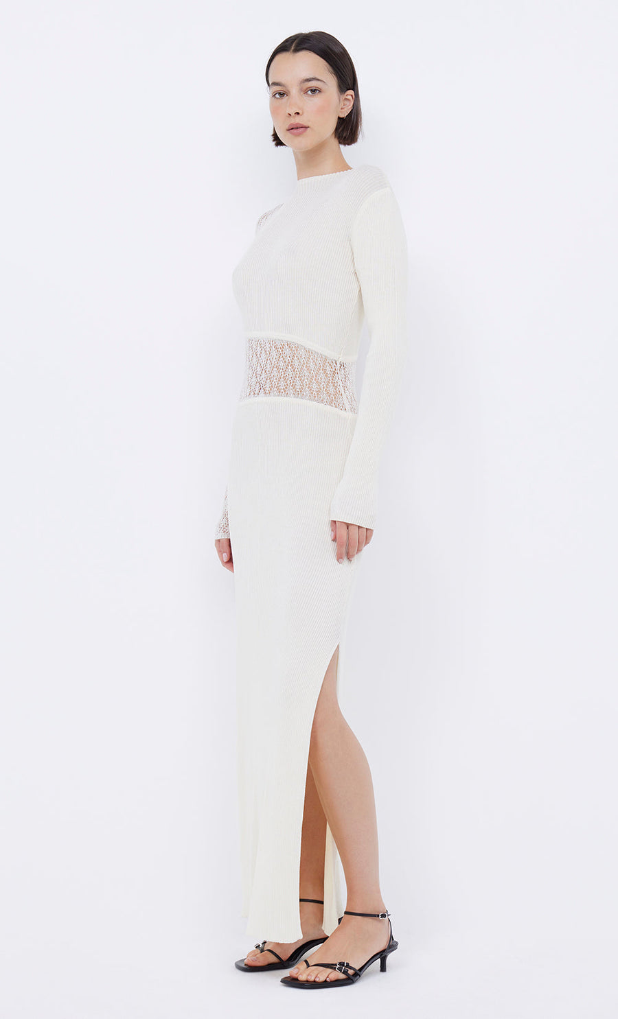 Bec + Bridge - Chantelle Long Sleeve Dresss in Ivory