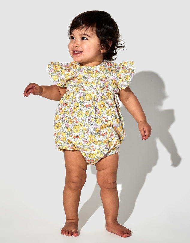 GOLDIE + ACE - Lani Cotton Romper in Betsy Yellow