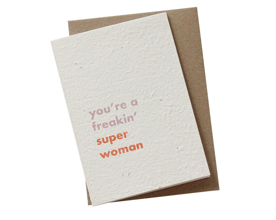 Hello Petal - Super Woman Plantable Card