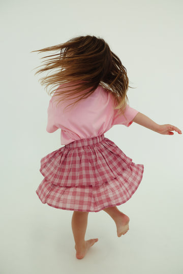 By Billie - Gingham Tiered Skirt