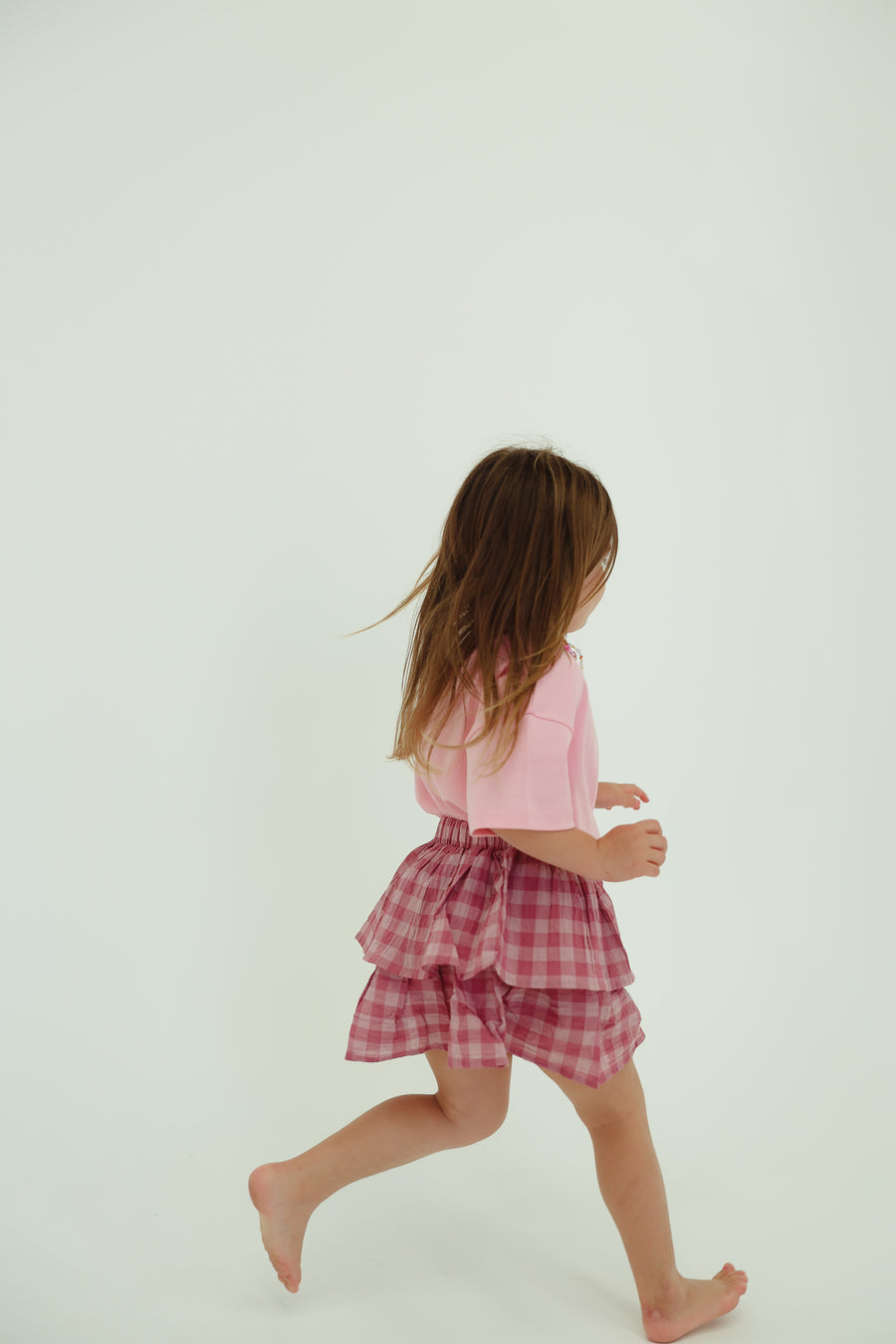 By Billie - Gingham Tiered Skirt