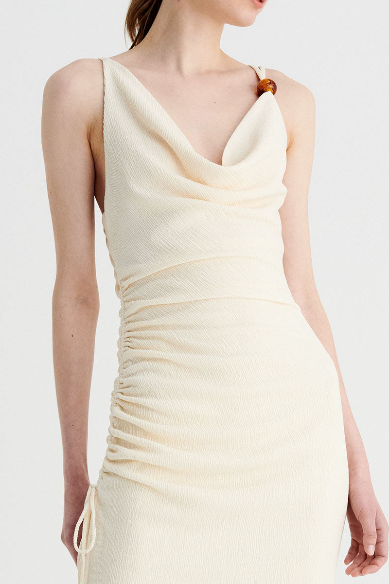 Suboo - Jacqui Cowl Maxi Dress in Cream