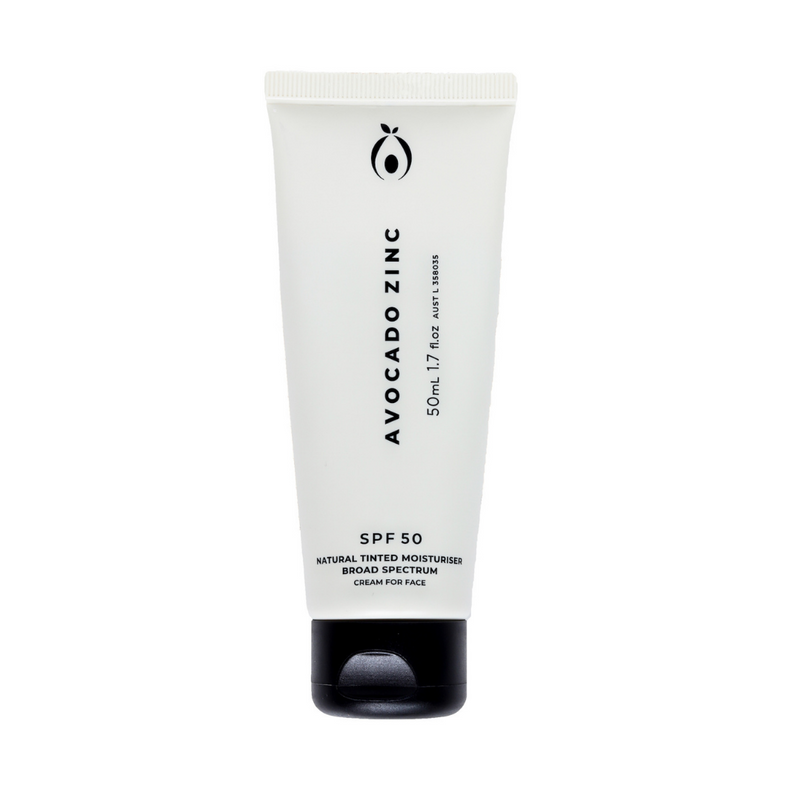 AVOCADO ZINC - SPF 50 Natural Tinted Moisturiser Broad Spectrum (4hrs Water Resistant)
