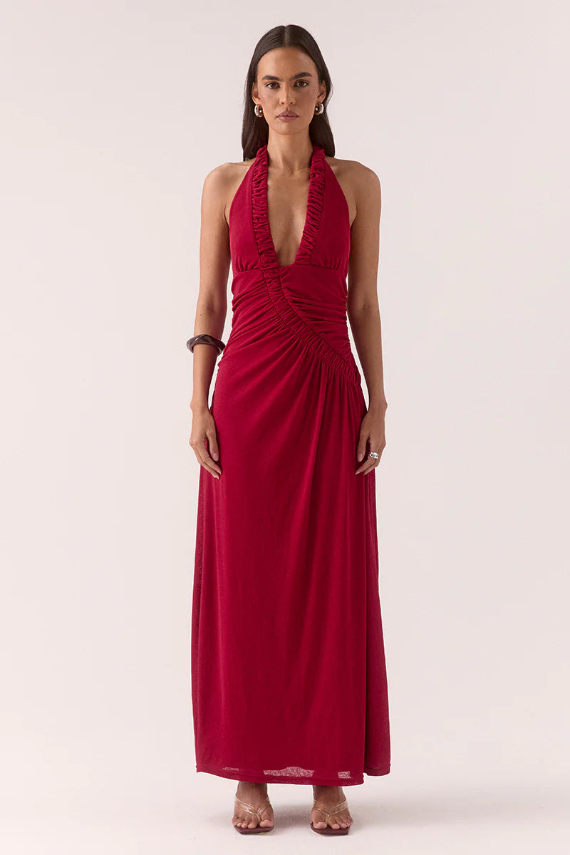 Sovere - Alora Maxi Dress in Raspberry