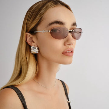 LE SPECS Sunglasses - The Slinky in Silver