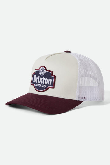 Brixton - Genuine QLTY C NP MP Trucker Cap in Off White/Port