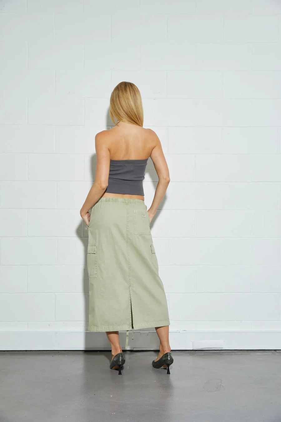Abrand - Utility Skirt in Sage