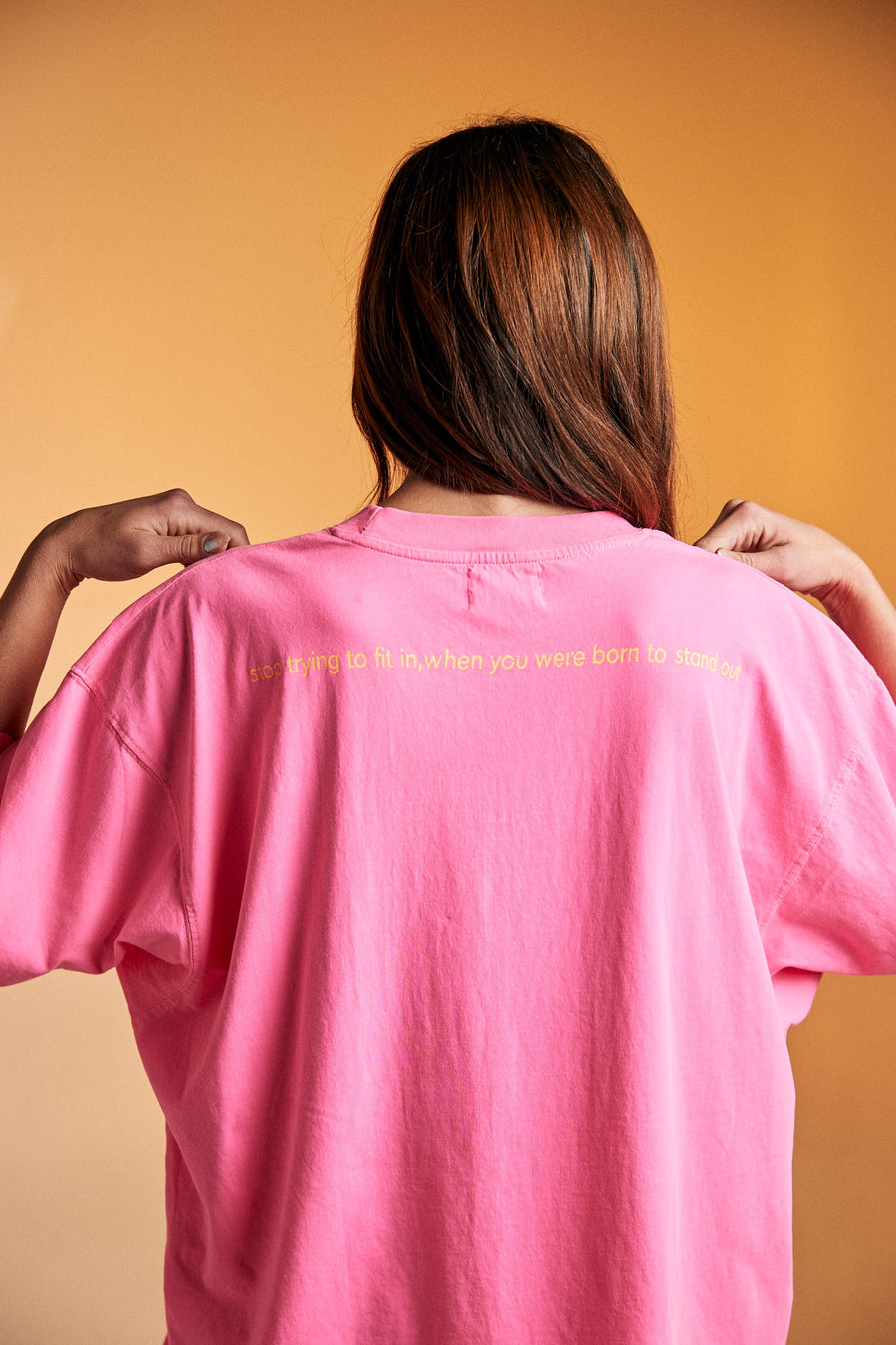 SABBI - The Stand Out Tee in Fluro Pink