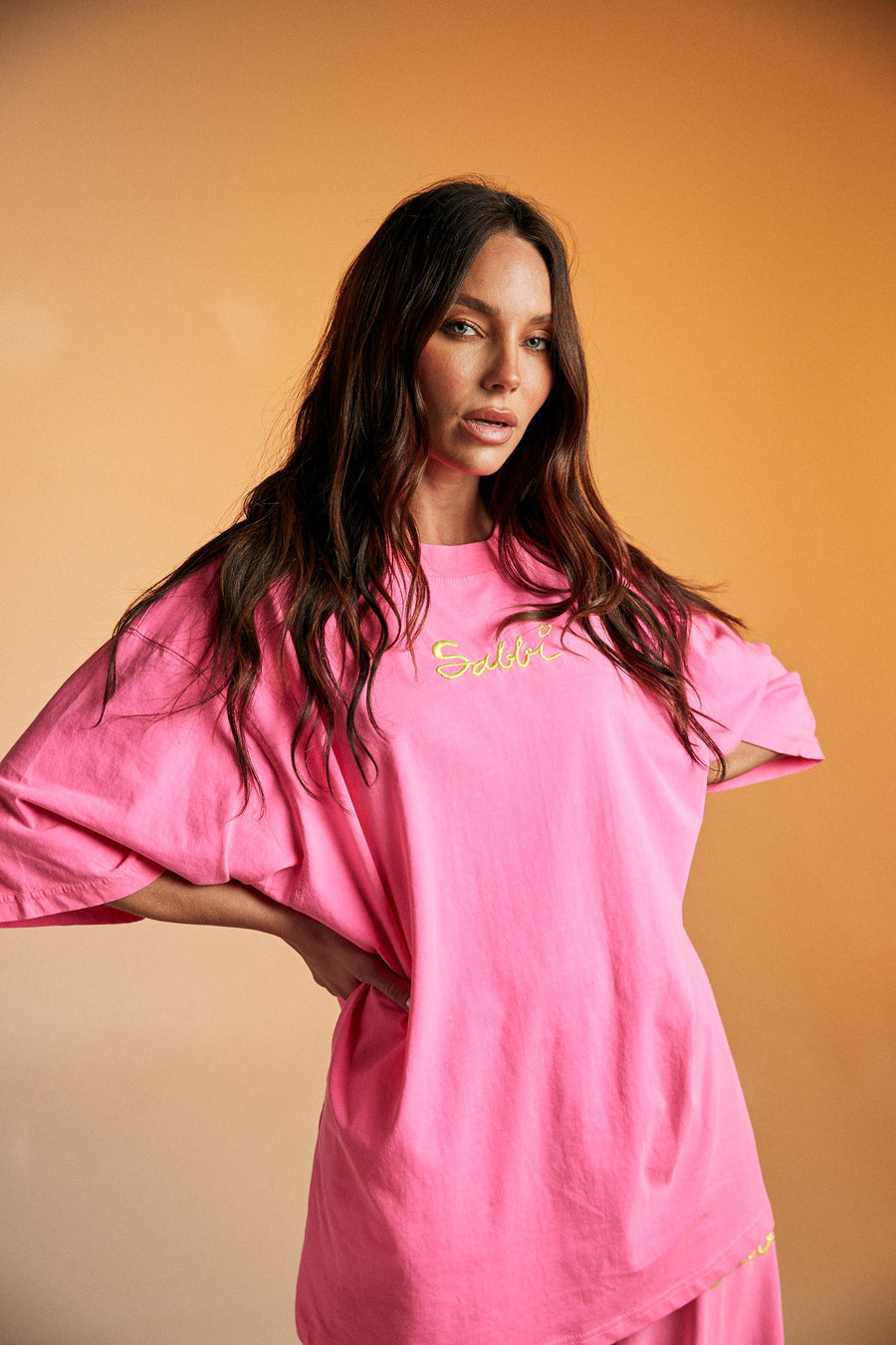 SABBI - The Stand Out Tee in Fluro Pink