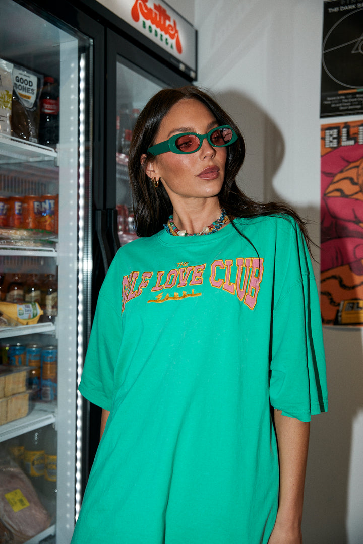 SABBI - The Very Oversided Self Love Club Tee in Green