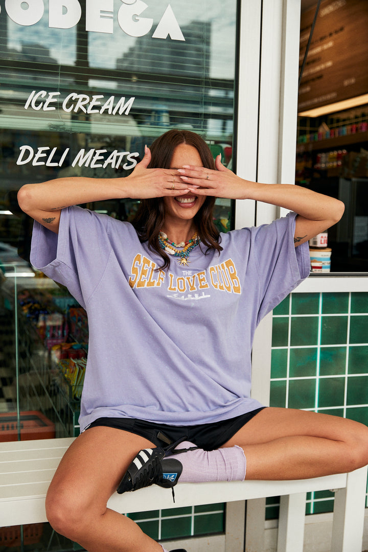 SABBI - The Very Oversided Self Love Club Tee in Purple