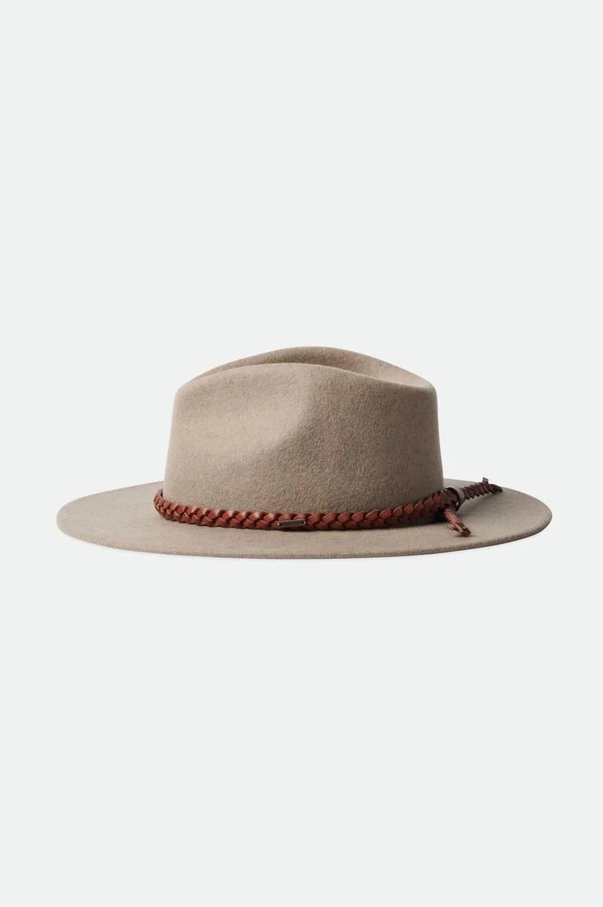 Brixton - Messer Western Fedora in Heather Natural