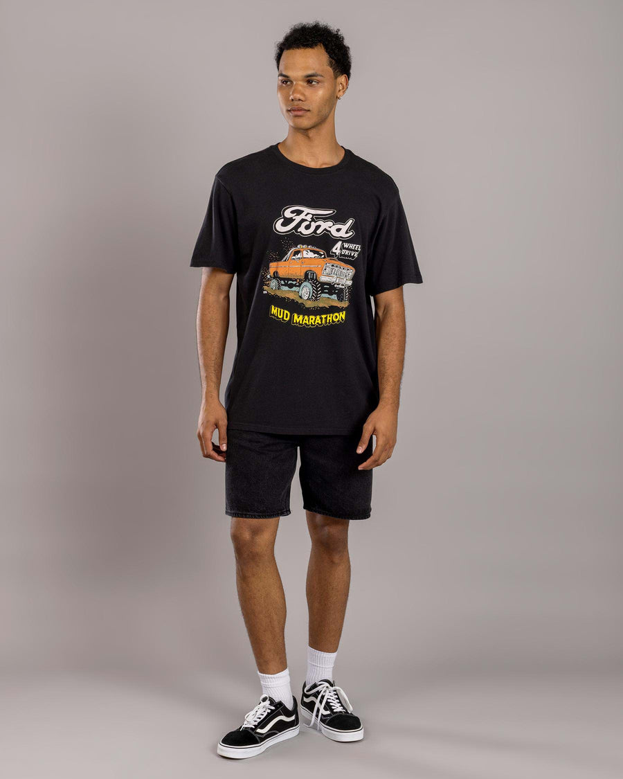 Brixton - Ford Mud Marathon S/S Tee in Burnt Rubber