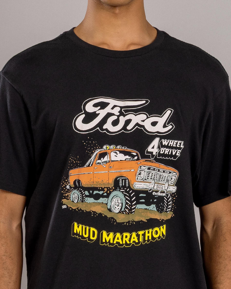 Brixton - Ford Mud Marathon S/S Tee in Burnt Rubber