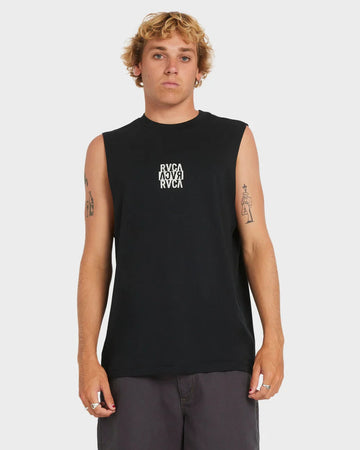 RVCA - Staxed Muscle SS T-Shirt in Black