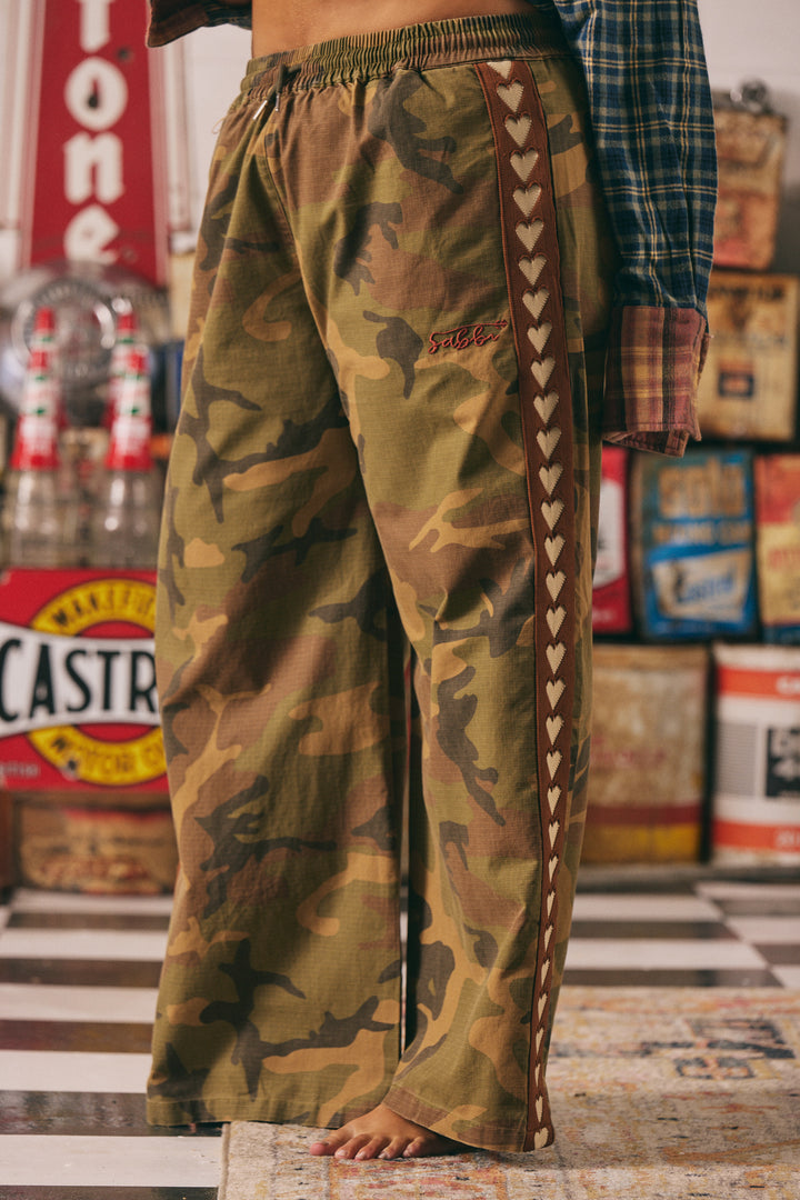 Sabbi - Raving Heart Pants in Drill Camo