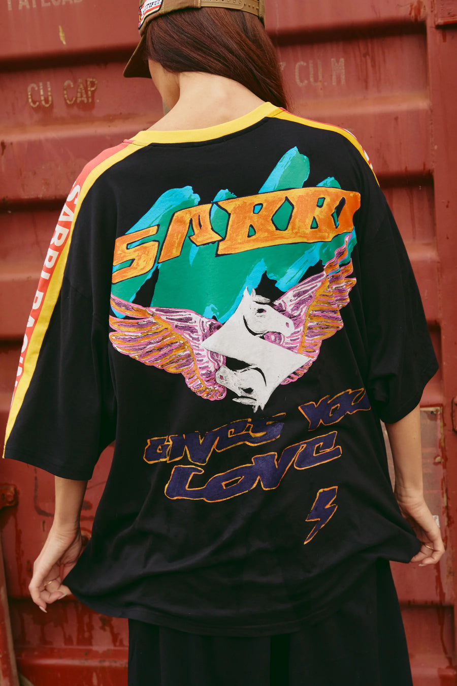 SABBI - The Very Oversized Don't Quit Your Day Dream Tee In Black
