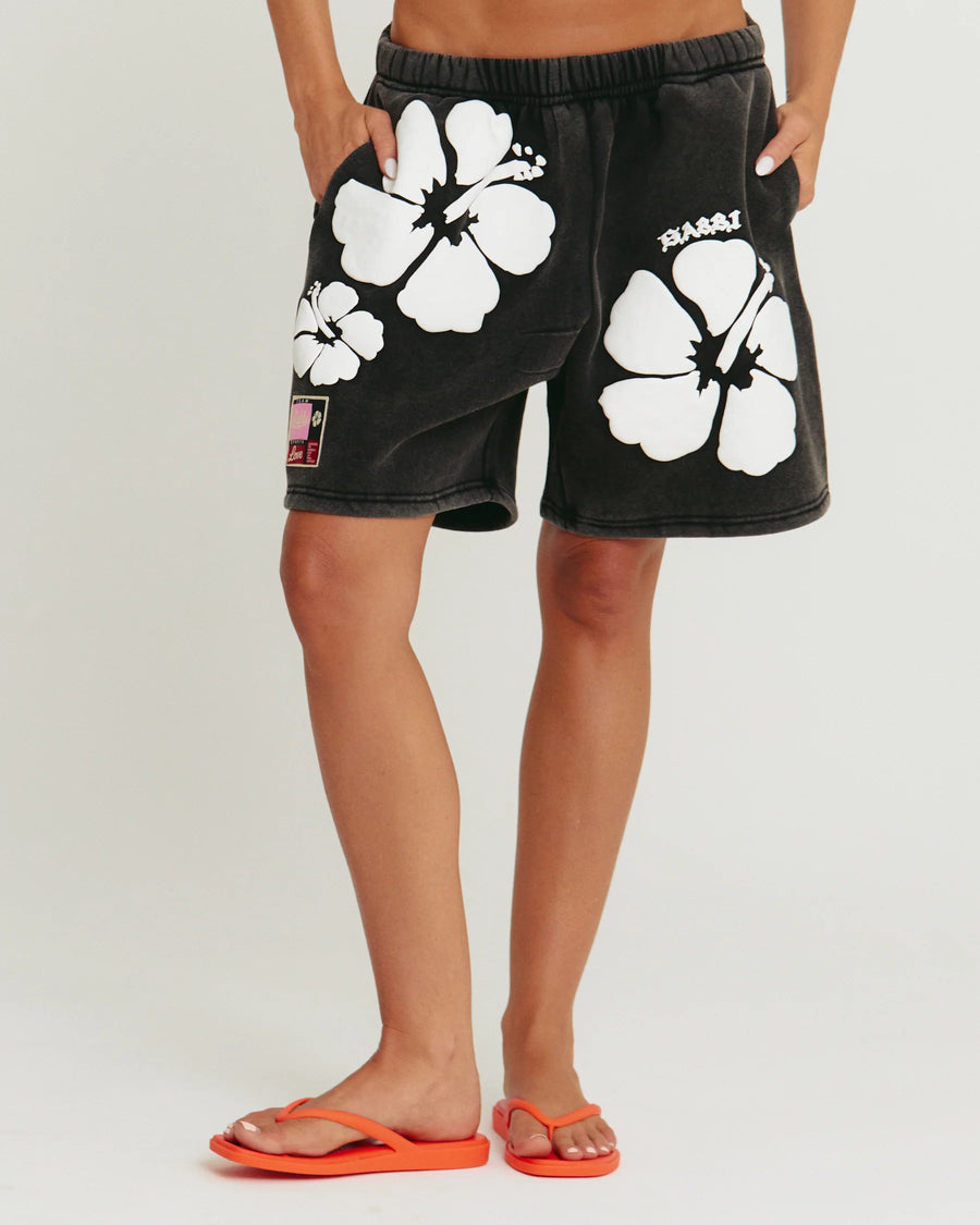 SABBI - Happy Hibiscus Shorts in Black