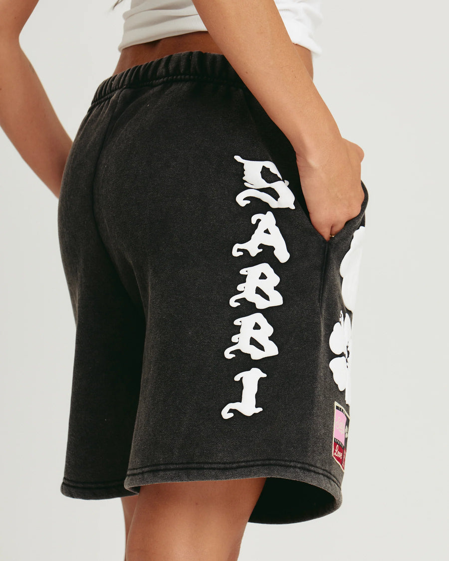 SABBI - Happy Hibiscus Shorts in Black