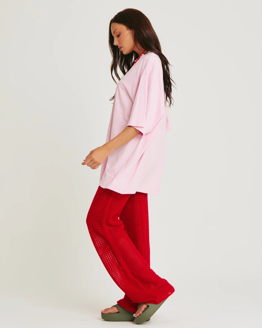 SABBI - The Knit Beach Pant in Red