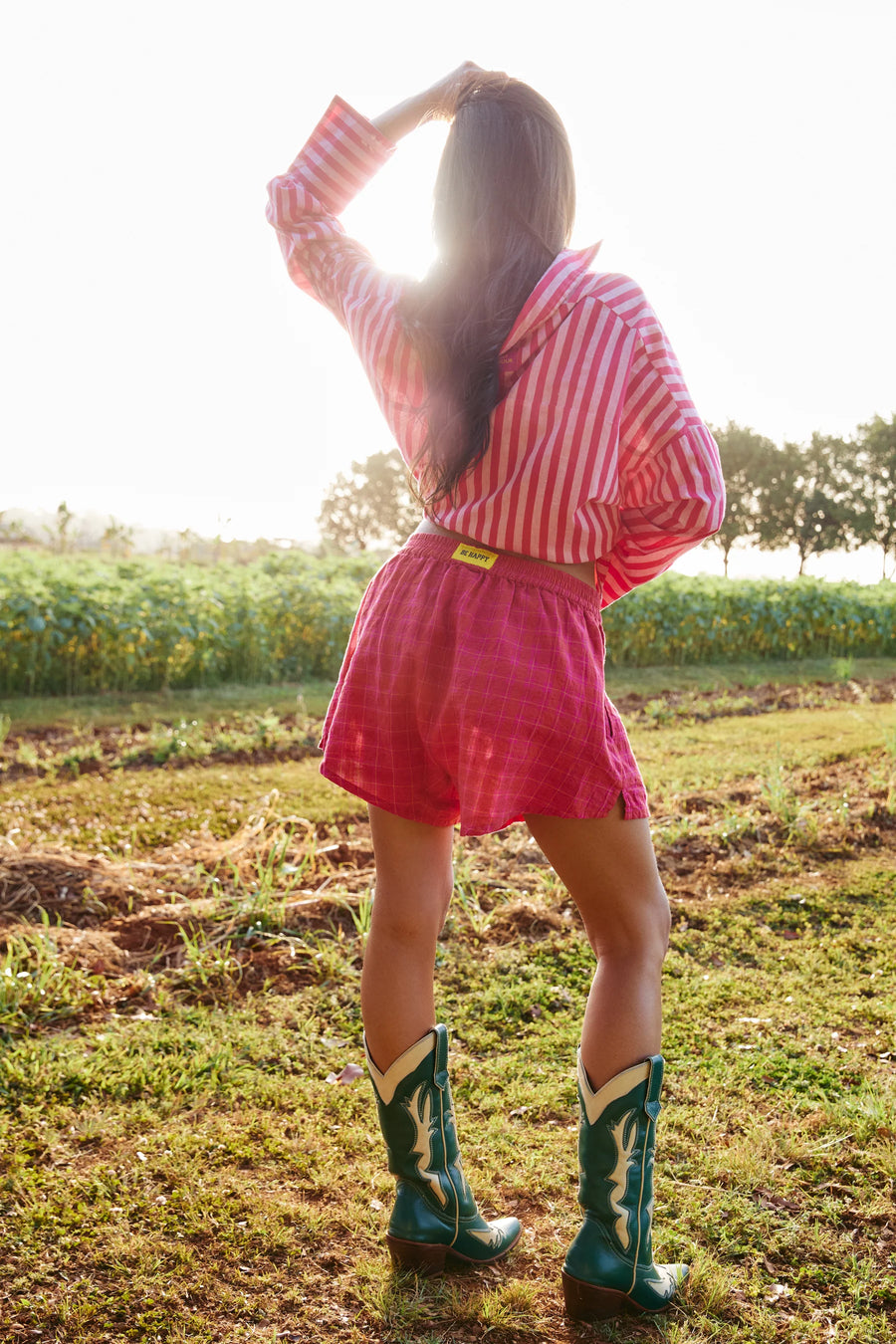 SABBI - The Linen Boxer Short in Pink