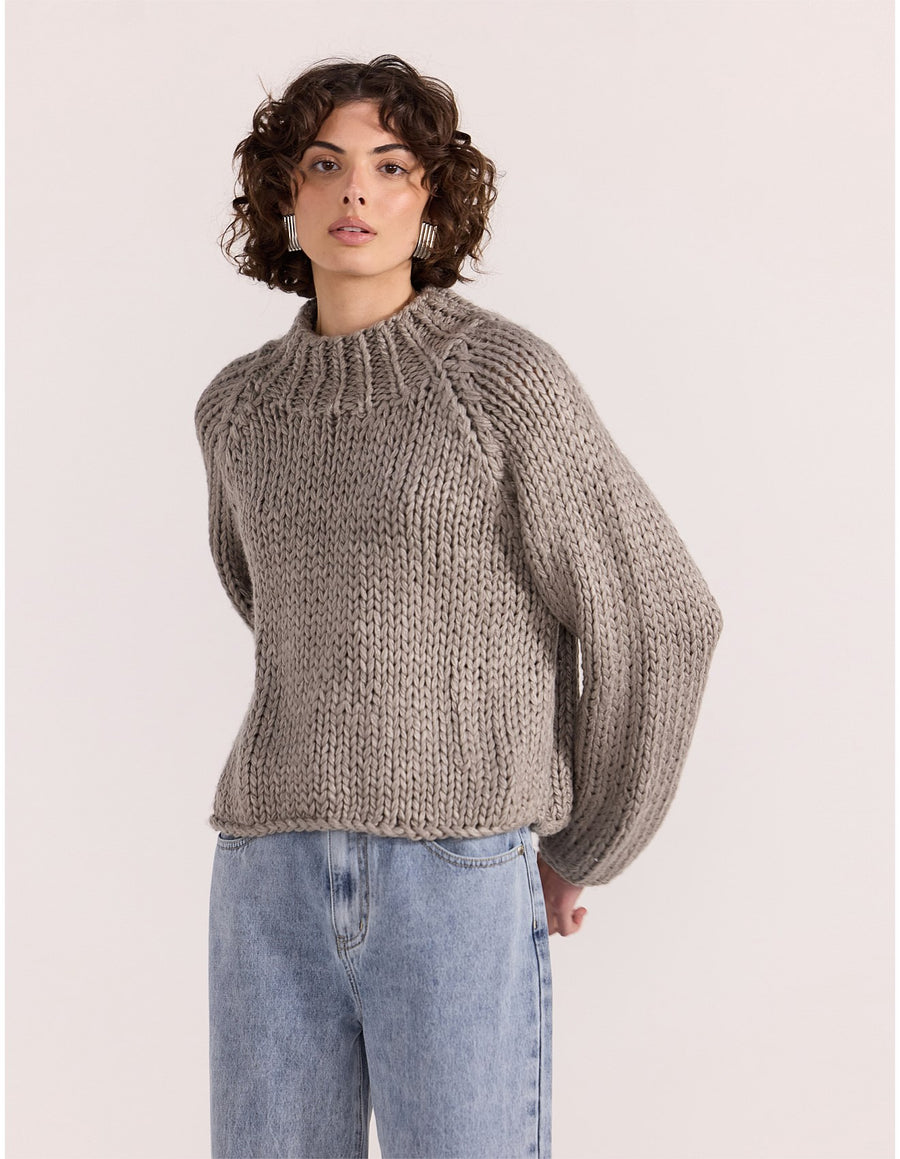 Staple the Label - Monte Chunky Jumper in Charcoal
