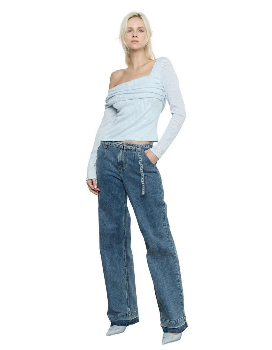 Sovere - Align One Shoulder Top in Glacier