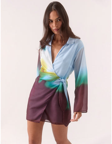 Sovere - Zinnia Shirt Dress in Azure