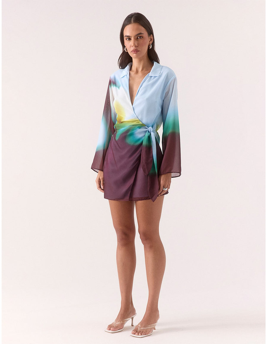 Sovere - Zinnia Shirt Dress in Azure