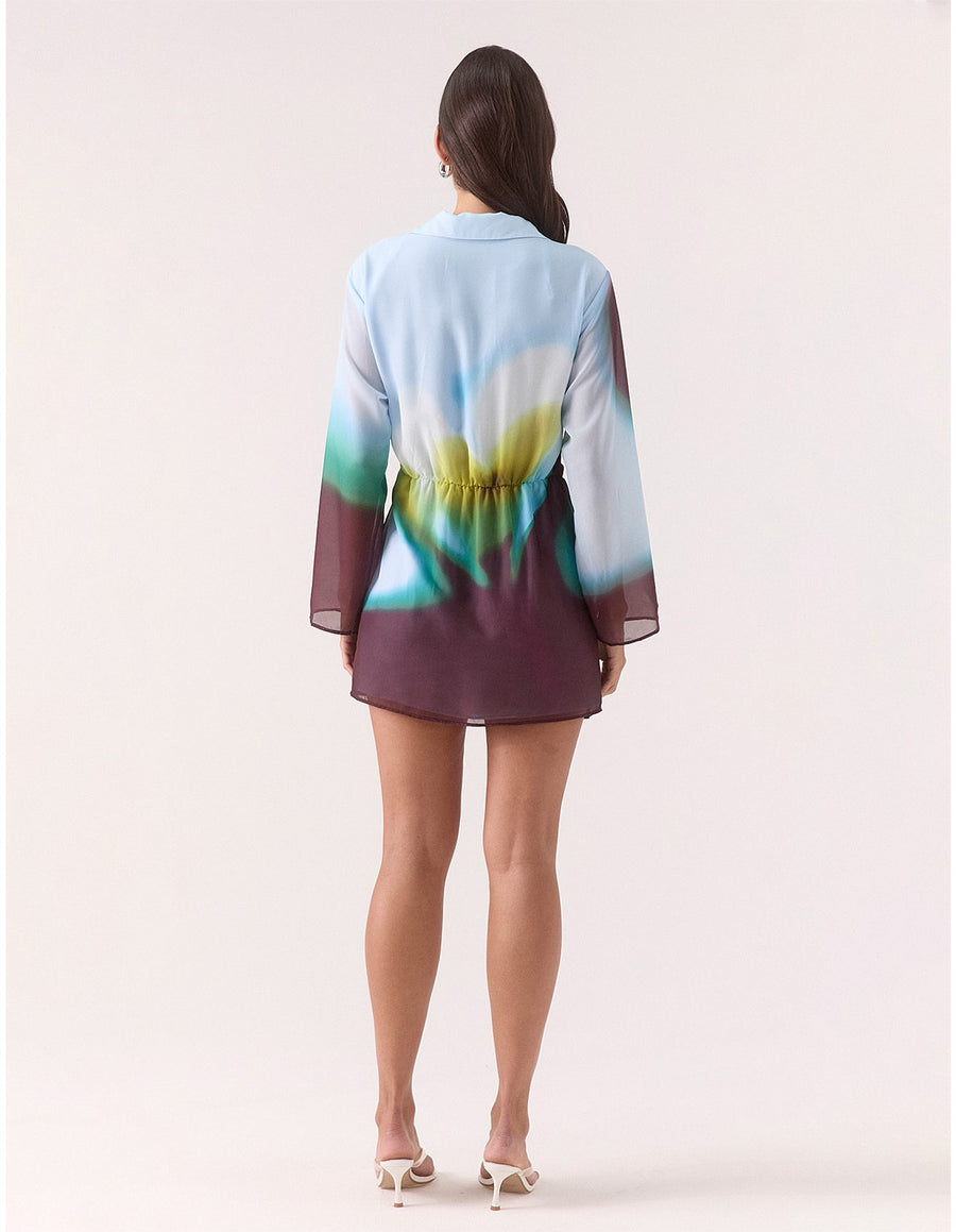 Sovere - Zinnia Shirt Dress in Azure