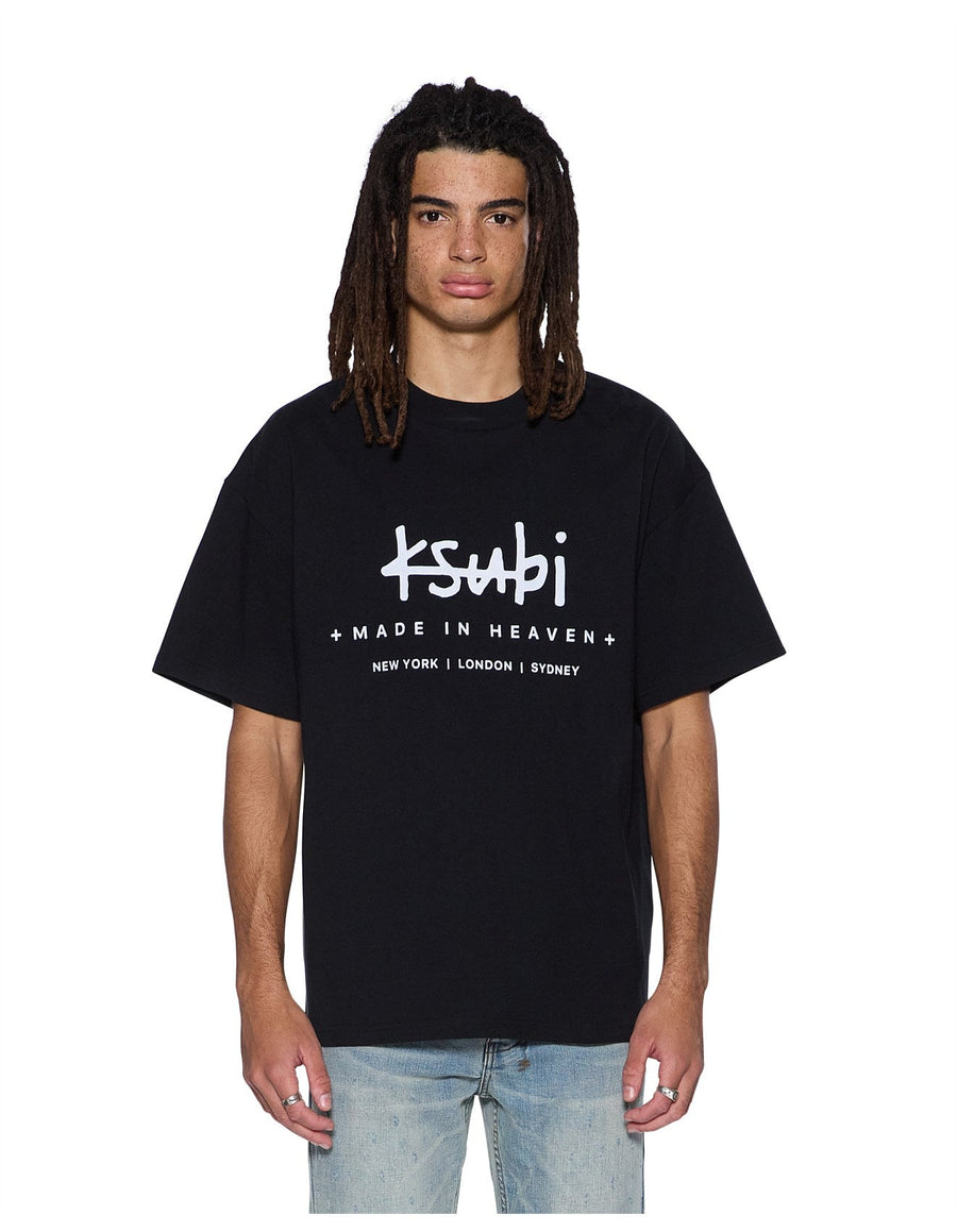 Ksubi - Plated Ekcess SS Tee in Jet Black