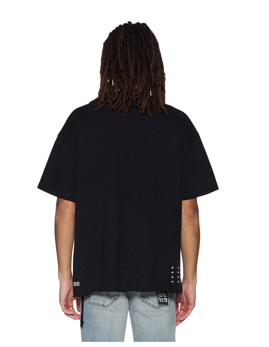 Ksubi - Plated Ekcess SS Tee in Jet Black