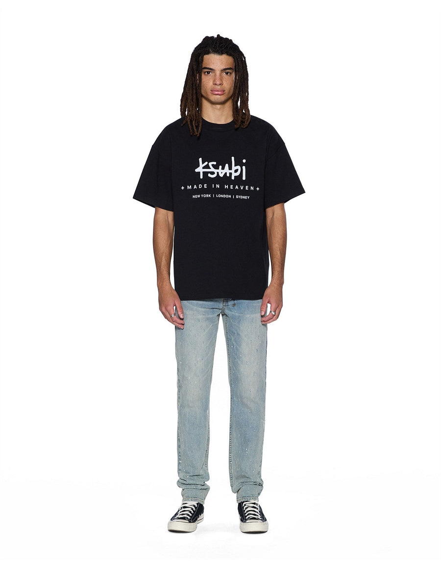 Ksubi - Plated Ekcess SS Tee in Jet Black