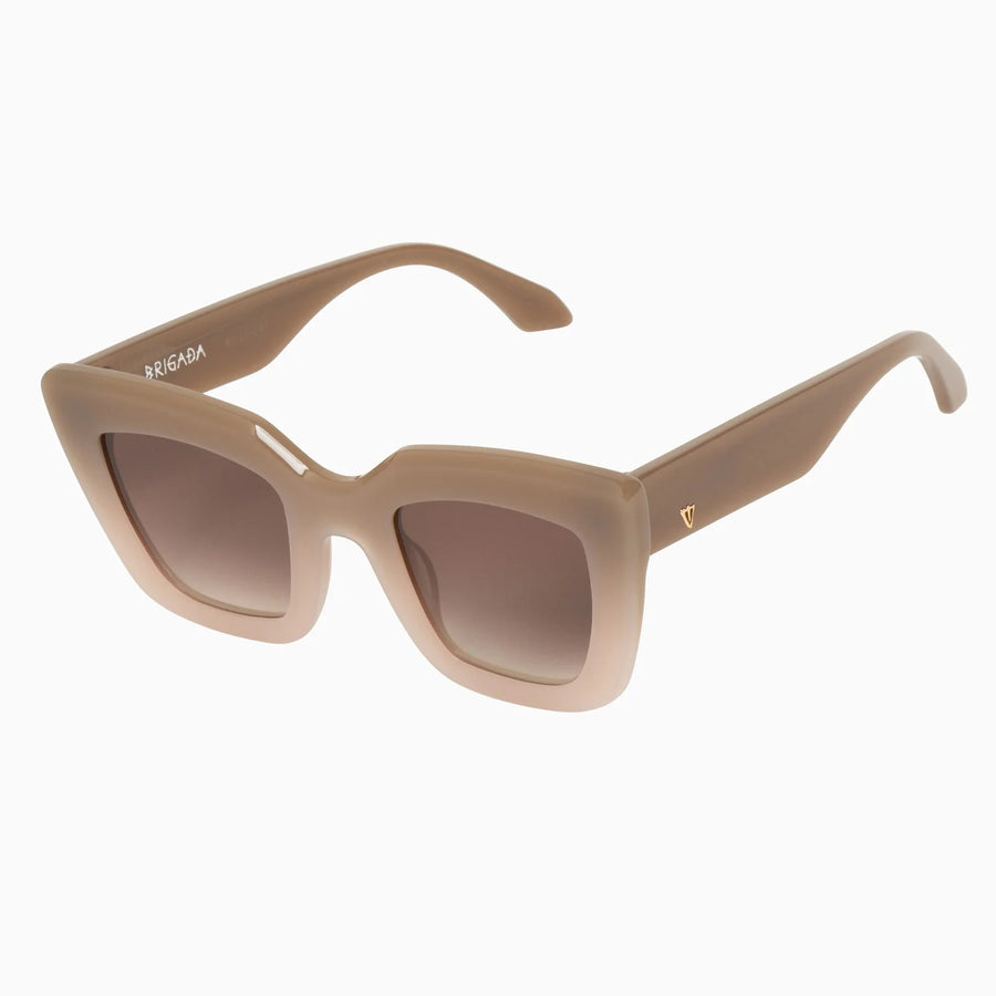 VALLEY EYEWEAR - Brigada Toffee Fade to Ivory/Brown Gradient Lens