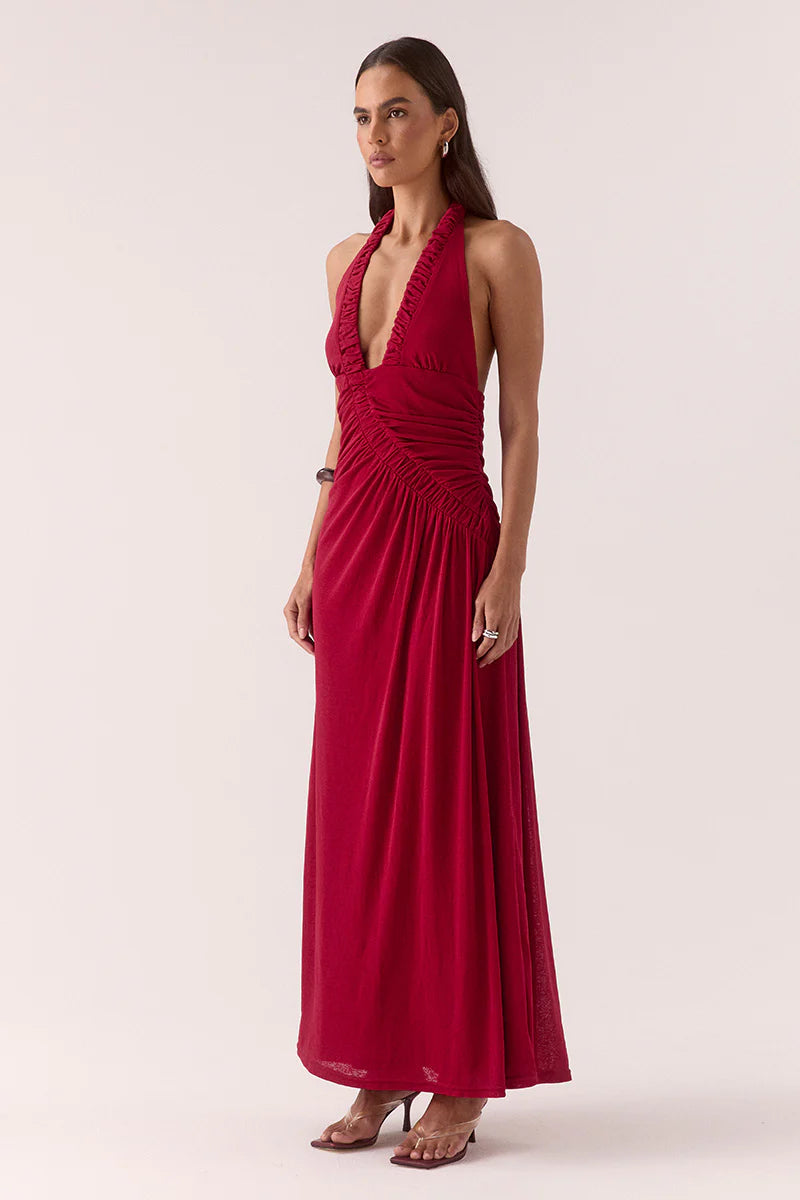 Sovere - Alora Maxi Dress in Raspberry