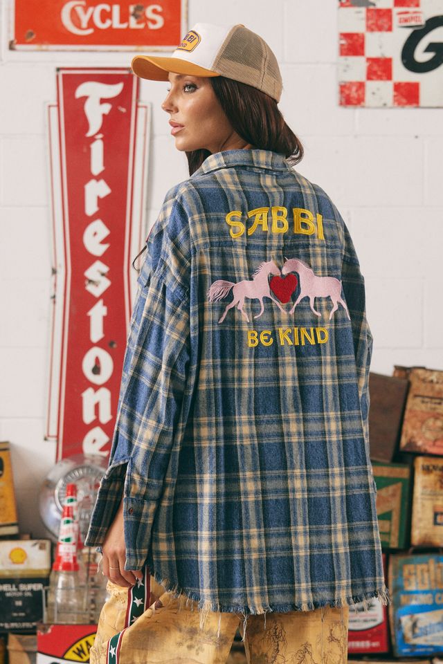 Sabbi - The Horse Power Flannel Shirt in Blue
