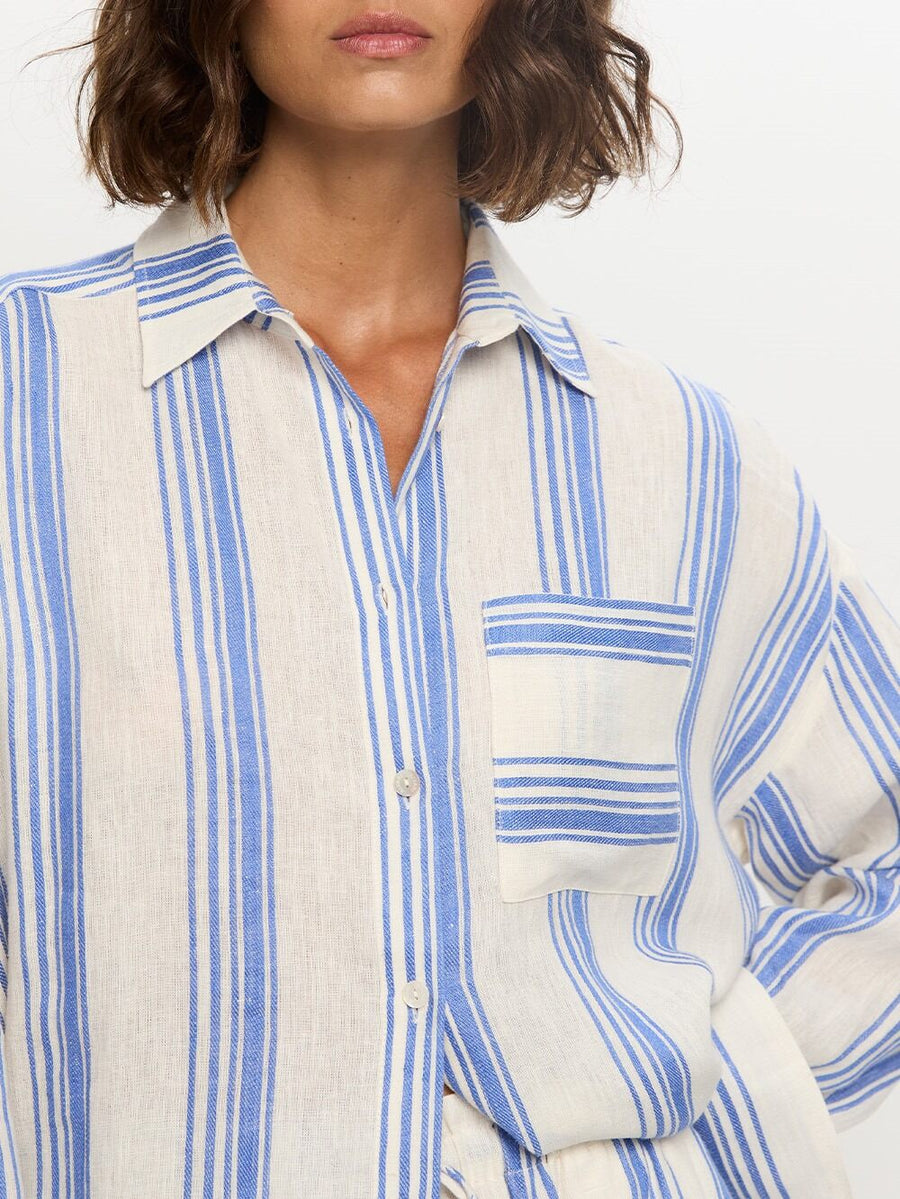 Kivari - Isabelle Shirt in Blue Stripe