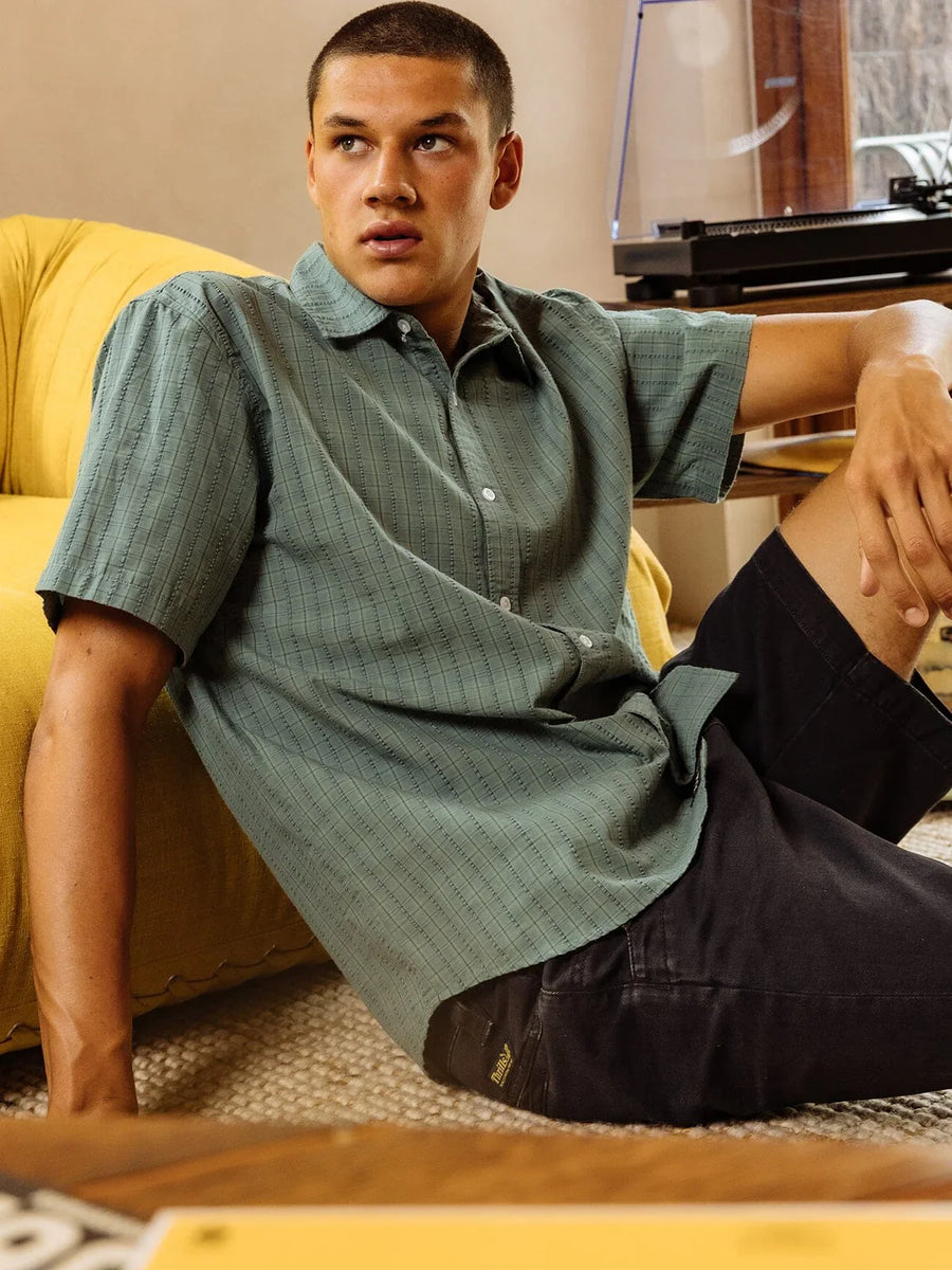 Thrills - Ambient Connections Shirt in Chinois Short Sleeve Shirt in Chinois Green