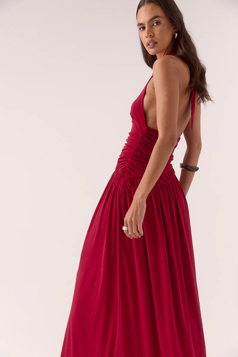 Sovere - Alora Maxi Dress in Raspberry