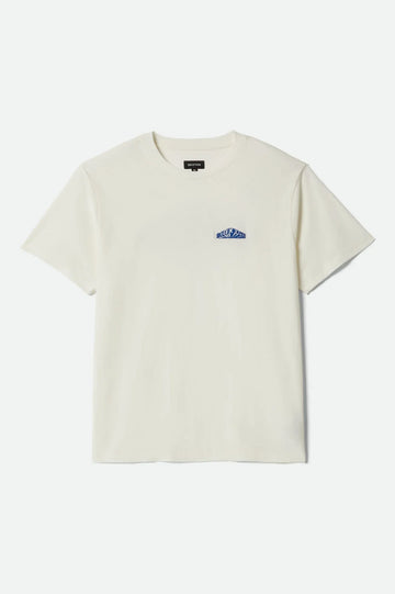 Brixton - Forman S/S Tee in Off White Worn Wash