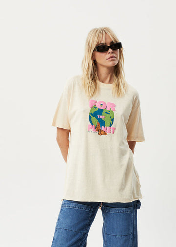 AFENDS - Plant Hemp Oversized Tee in Sand