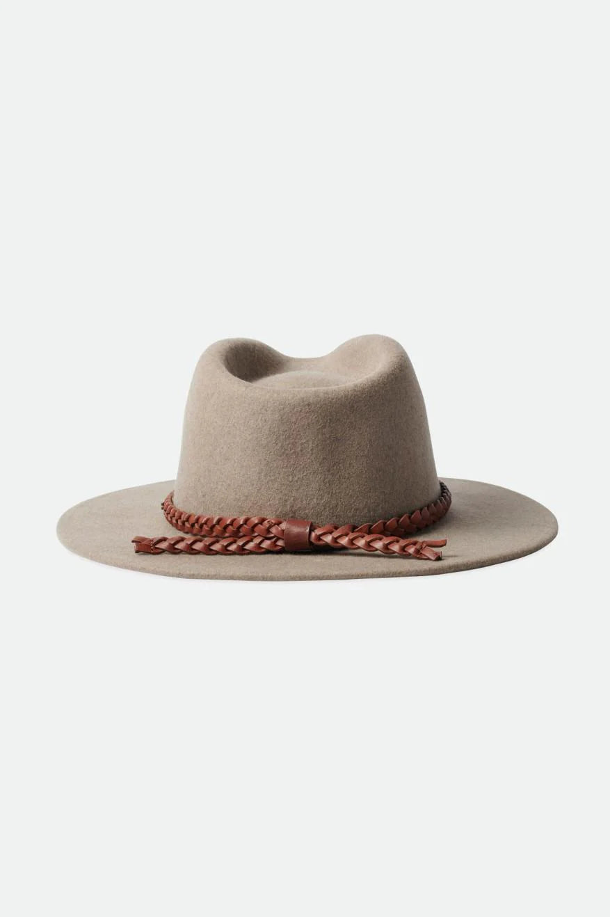 Brixton - Messer Western Fedora in Heather Natural