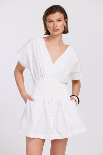 Sovere - Versed Mini Dress in Chalk