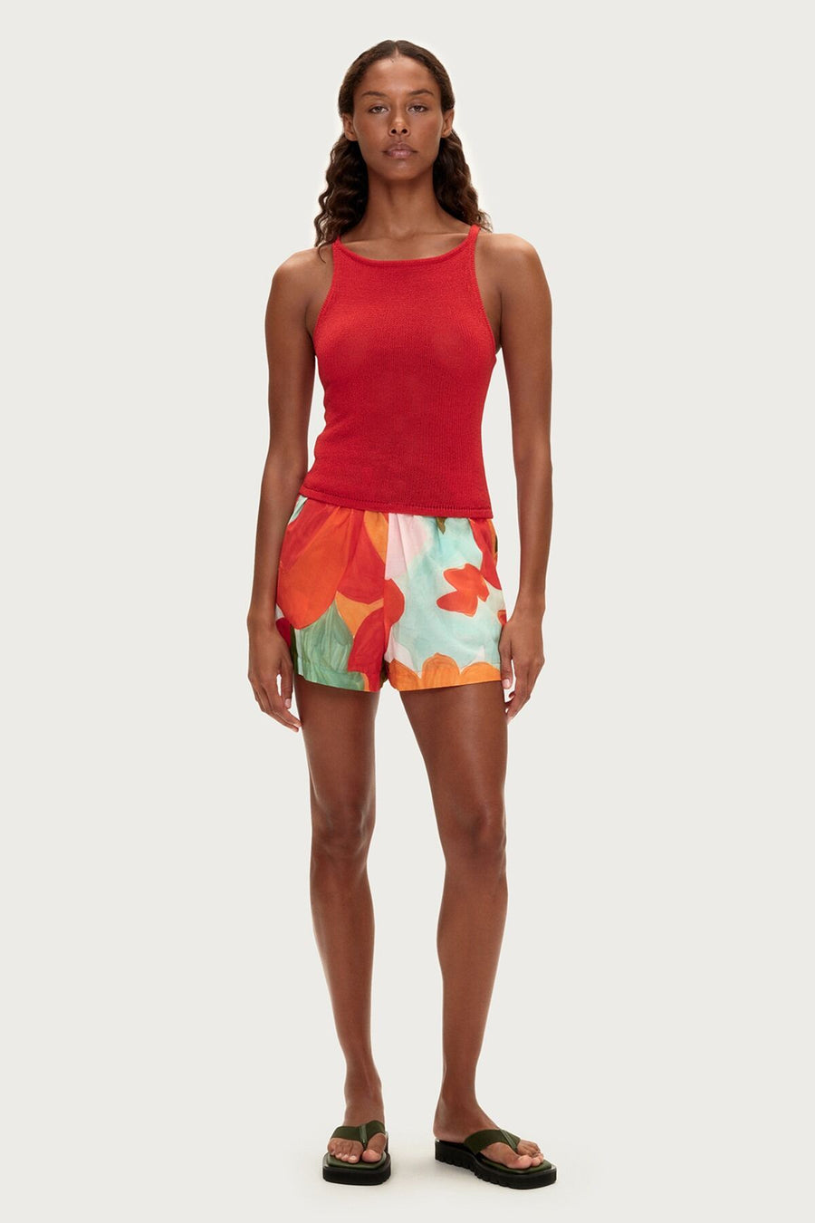 ZULU & ZEPHYR - Cotton Silk Short In Red Floral