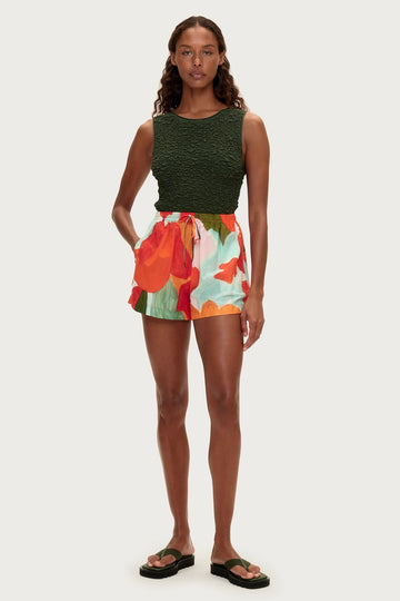 ZULU & ZEPHYR - Cotton Silk Short In Red Floral