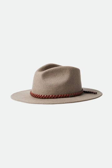 Brixton - Messer Western Fedora in Heather Natural