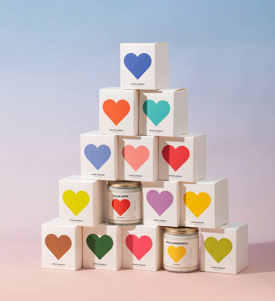 PINKMINT - Love Candle in Bush Walk
