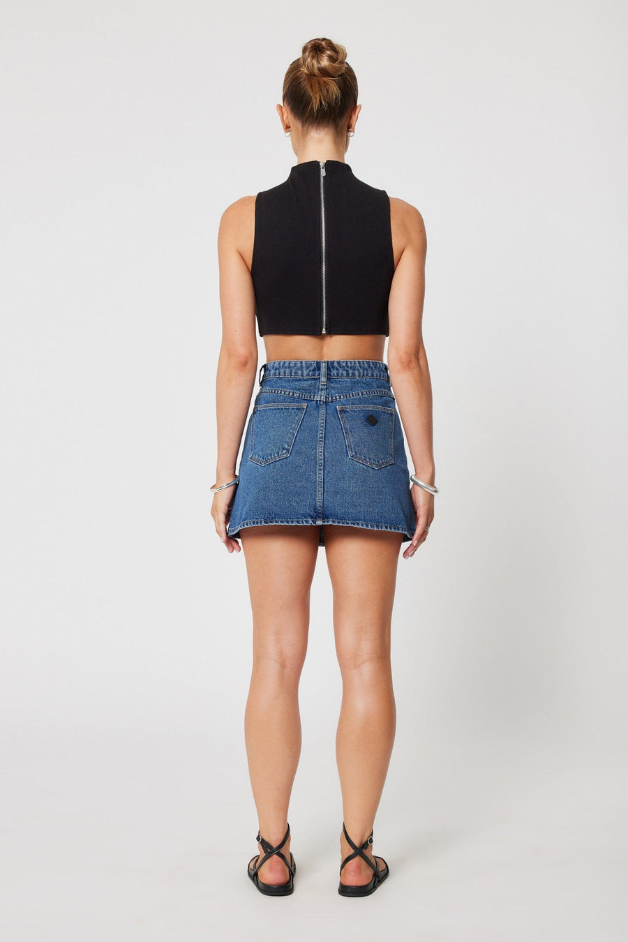 Abrand - Aline Skirt Bella in Mid Blue