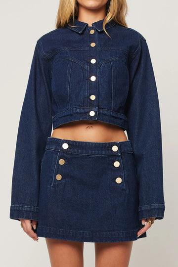 Abrand -  95 Aline Skirt in Hailey Denim