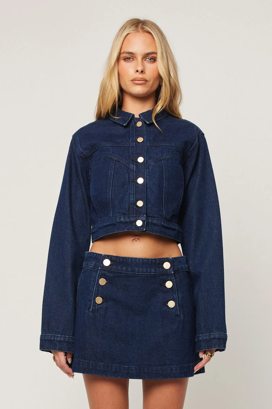 Abrand -  95 Aline Skirt in Hailey Denim